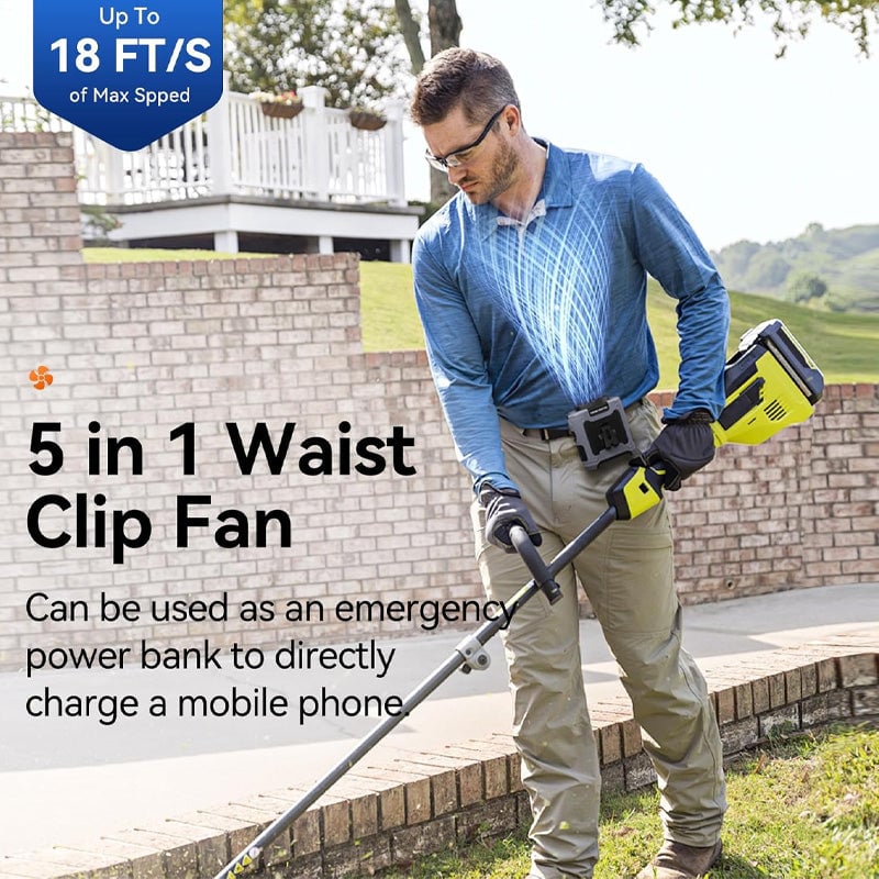 Fan Clip for Belt – Hands-Free Wearable with USB Charging | Luvikno
