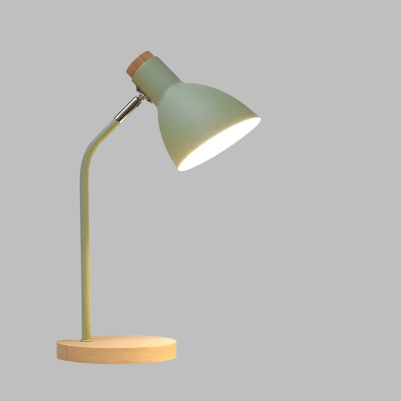 Tre Bordlampe – Kreativ Skandinavisk Skrivebordslampe laget av Tre og Metall | Luvikno