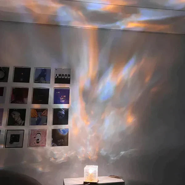 Bordlampe med fargeforandrende krystallfot Luvikno