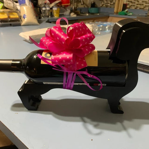 Dachshund-vinkorkholder | Dekorativ bordstativ laget av kunstharpiks | Flere farger