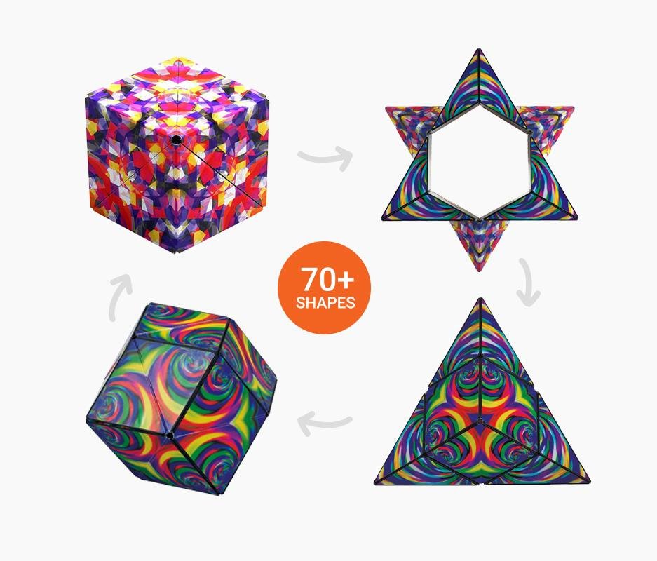 Magnetisk omformings-kube | Transformasjons-puslespill leke | Flerfarget