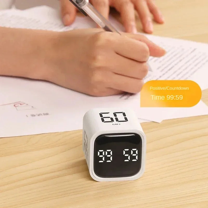 Time Cube SlimTimer – Bærbar LED terningtimer med bevegelsessensor | Luvikno