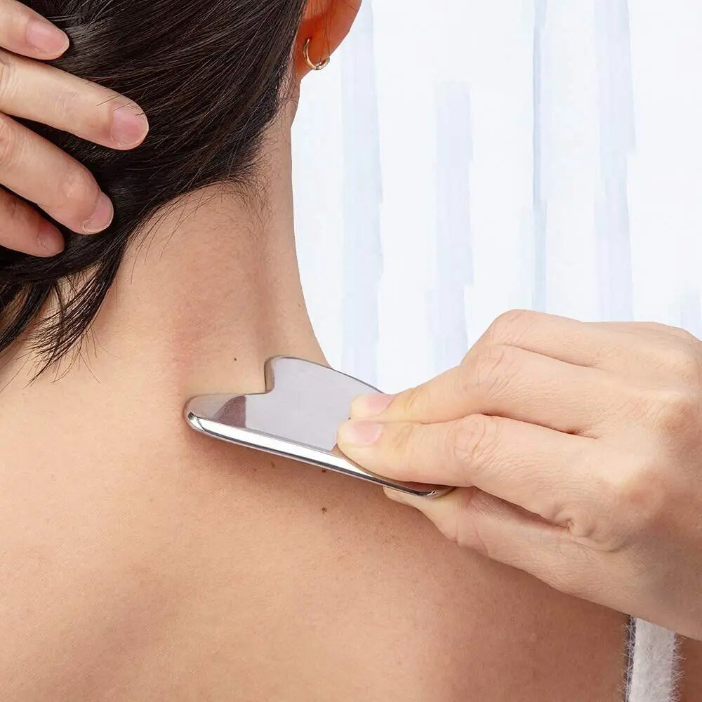 Sculpt Goodbye Tensions Fjerner rynker Gua Sha Laget av rustfritt stål | Luvikno