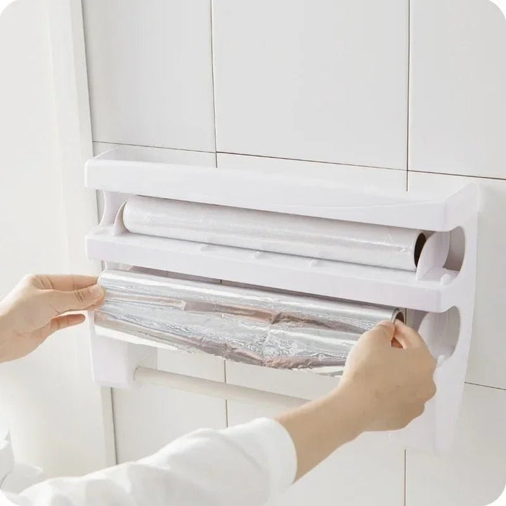 - Praktisk dispenser - Plastfolie og kjøkkenrull - Plassbesparelse | Luvikno