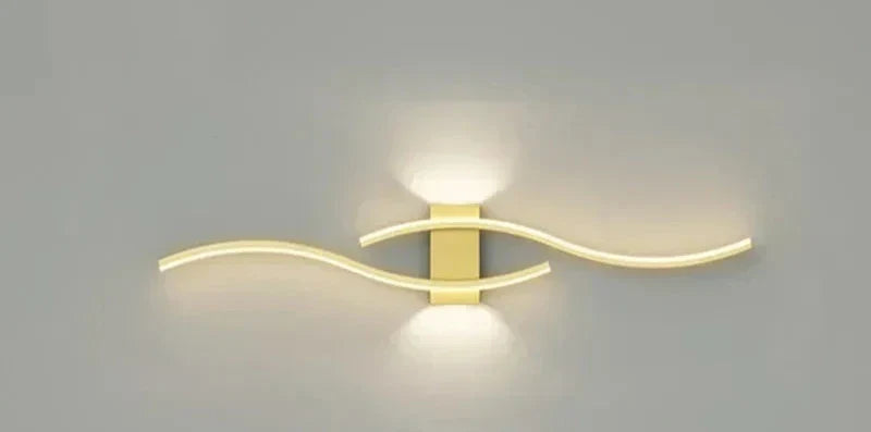 Moderne LED Vegglampe – Bølgeformet Design, Minimalistisk Stil | Luvikno