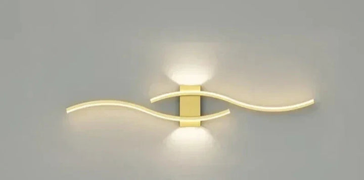Moderne LED Vegglampe – Bølgeformet Design, Minimalistisk Stil | Luvikno