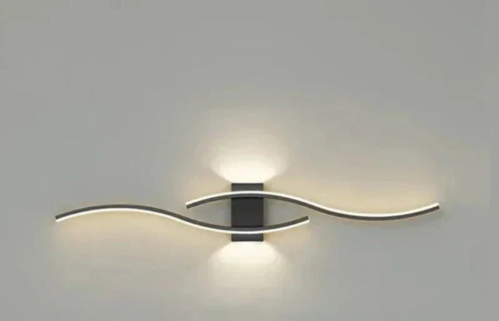 Moderne LED Vegglampe – Bølgeformet Design, Minimalistisk Stil | Luvikno