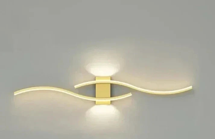Luvikno | Lumivora Wave LED Vegglampe | Moderne Bølge Design | Energisparende & Stilig | 60×15 cm | Varm, Blendingfri Lys
