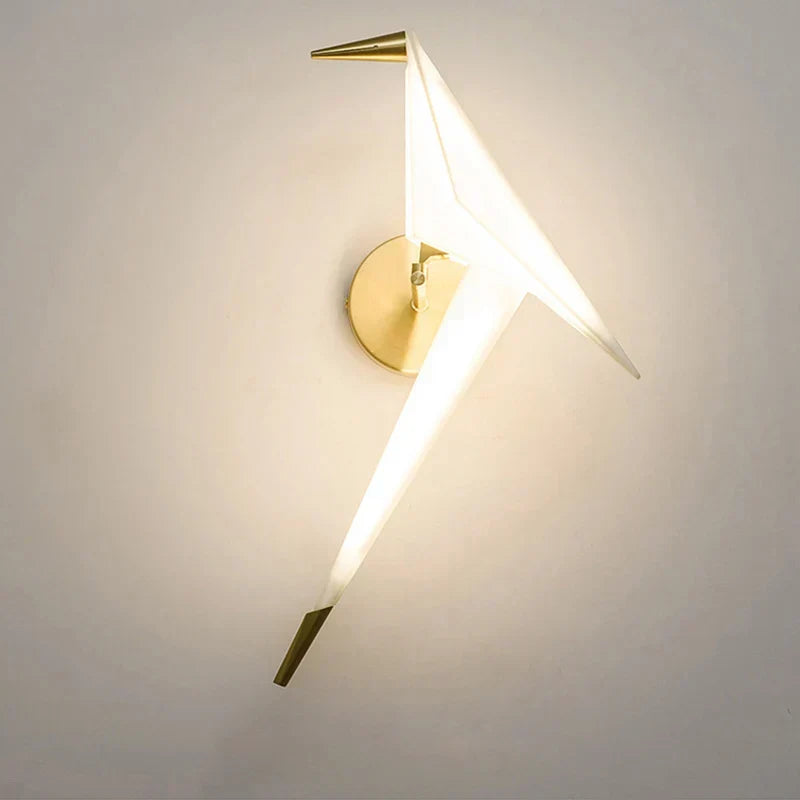 Moderne Origami Grane Vegglampe - Elegant LED Lys for Stueområder | Luvikno