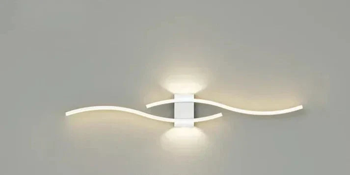 Luvikno | Lumivora Wave LED Vegglampe | Moderne Bølge Design | Energisparende & Stilig | 60×15 cm | Varm, Blendingfri Lys