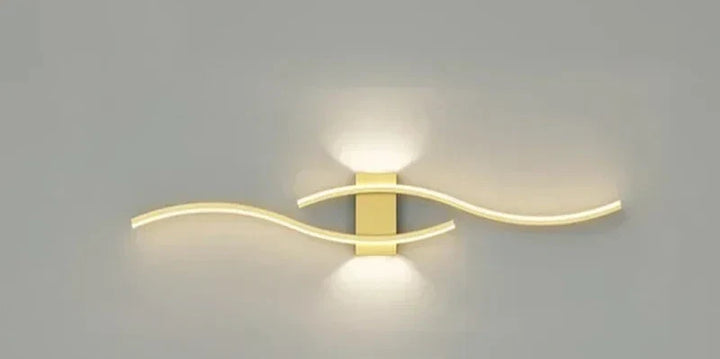 Moderne LED Vegglampe – Bølgeformet Design, Minimalistisk Stil | Luvikno