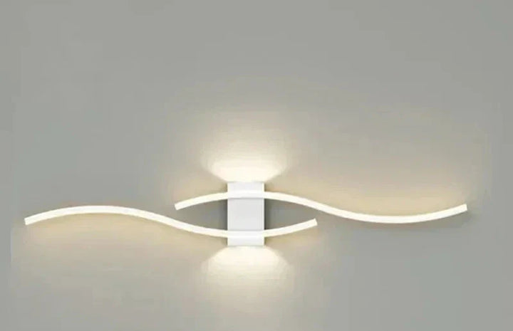 Moderne LED Vegglampe – Bølgeformet Design, Minimalistisk Stil | Luvikno