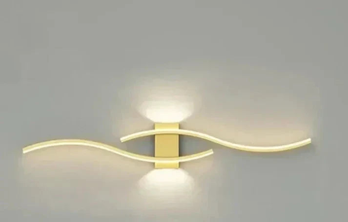 Luvikno | Lumivora Wave LED Vegglampe | Moderne Bølge Design | Energisparende & Stilig | 60×15 cm | Varm, Blendingfri Lys