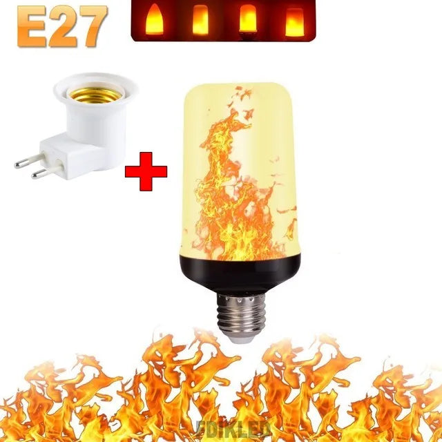 LED FLAME LIGHT PARTY LAMP - 4 MODUSER BRANN SIMULERING | Luvikno