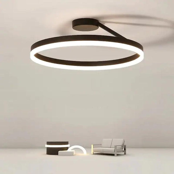 Luvikno | RadiantGlimmer Taklampe - Luksuriøs gull LED-belysning med metallelementer