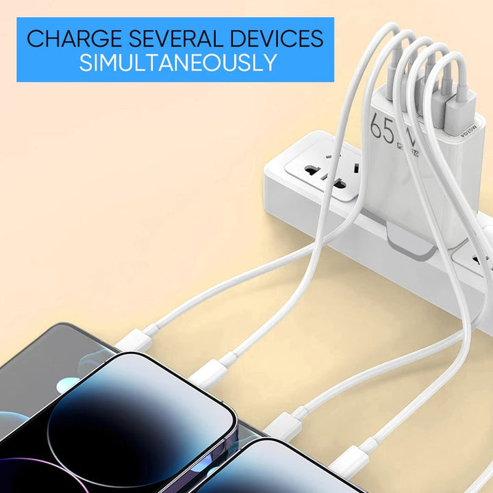 Multi-Port-Adapter 65W Hurtiglader - US-standard | Luvikno