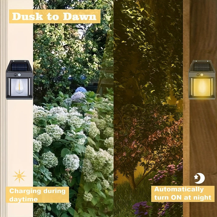 SolarGlow Vegglampe - Solenergi Bevegelsessensor LED | Luvikno