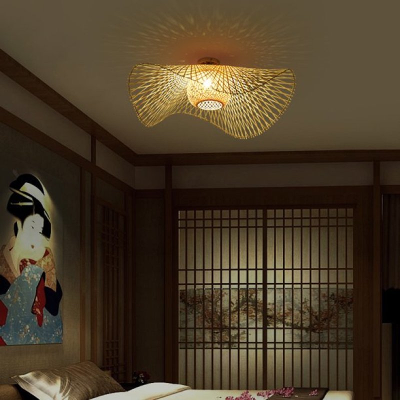 Luvikno | MutoCraft - Elegant rattan pendellampe med japanske influenser