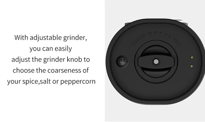 Elektrisk salt pepperkvern sett USB oppladbar automatisk krydderkvern | Luvikno