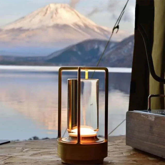 Bordlampe med krystallglass ambient lys Luvikno