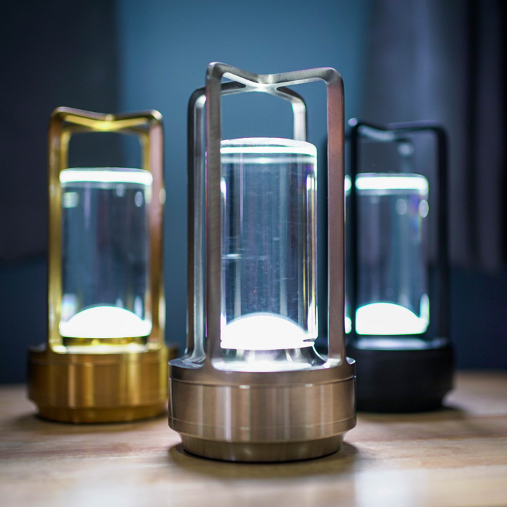 Bordlampe med krystallglass ambient lys Luvikno