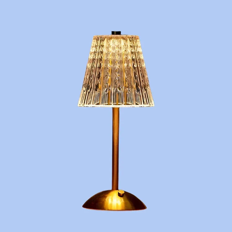 Bordlampe med krystallskjerm og USB-lading Luvikno