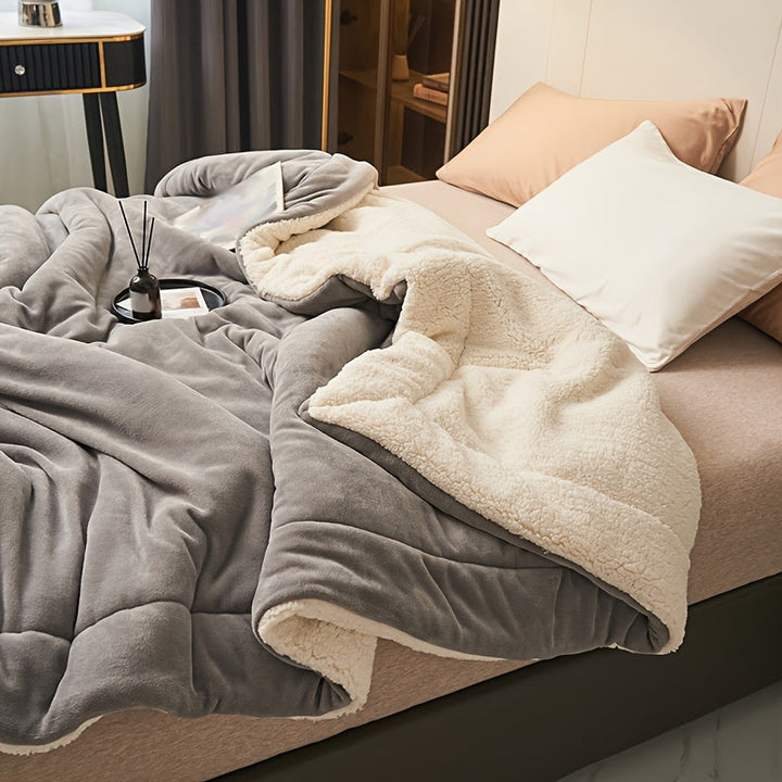 CozyWarm - Luksus Melk Fleece Teppe Dobbel Lag Luvikno