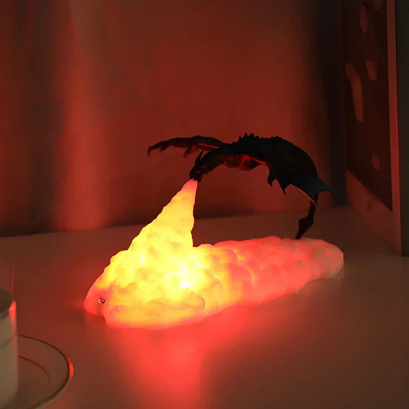 LED Flamme Effekt Drage Nattlys Luvikno