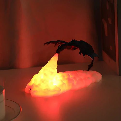 LED Flamme Effekt Drage Nattlys Luvikno