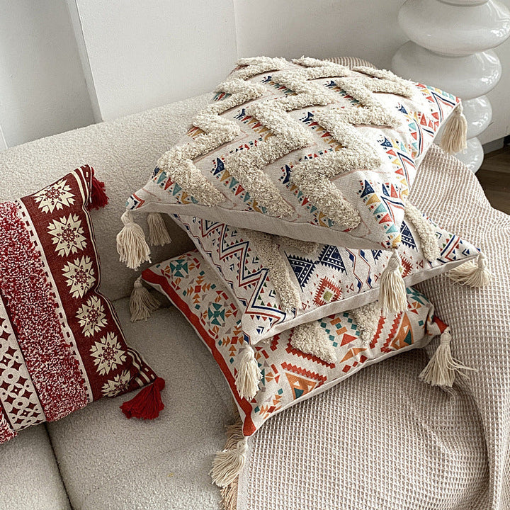 Boho fôret frynse kast puteomslag | Luvikno