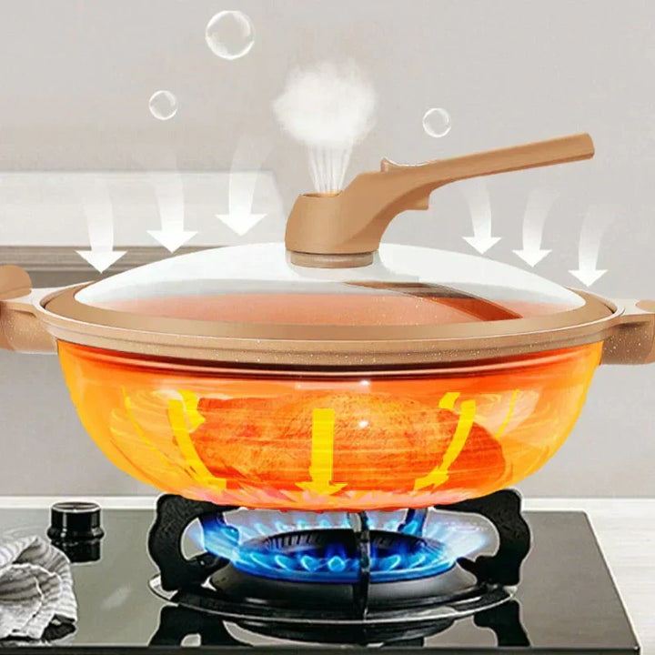 Luvikno | Multifunksjonell Wokpanne med Non-Stick Belegg - CookFlex