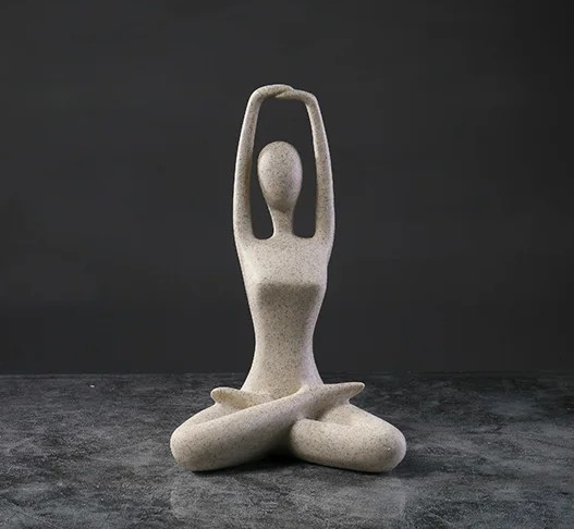 Luvikno | ZenJoy Kvinnelig i Yoga Statue – Moderne Innendørs Dekorasjon Laget av Harpiks