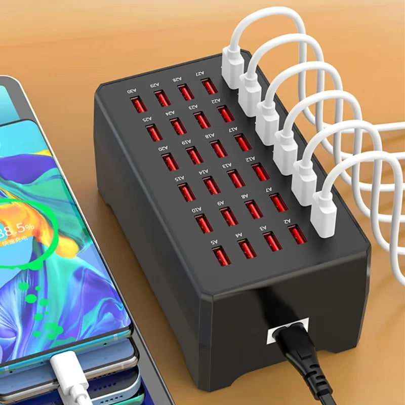 USB Multi-Port Skrivebords Laderstasjon Luvikno