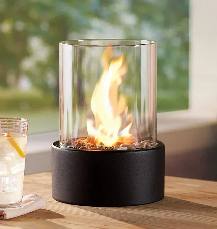 GlowLuxe - Elegant Portable Table Fire Lantern Luvikno