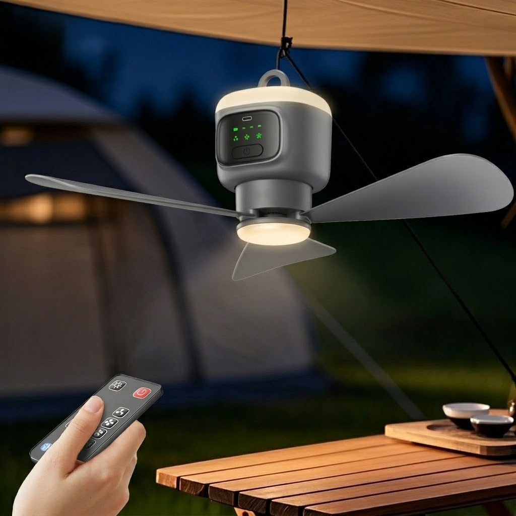 Home Cool Portable Rechargeable RC Hanging Fan Lamp - Image 0