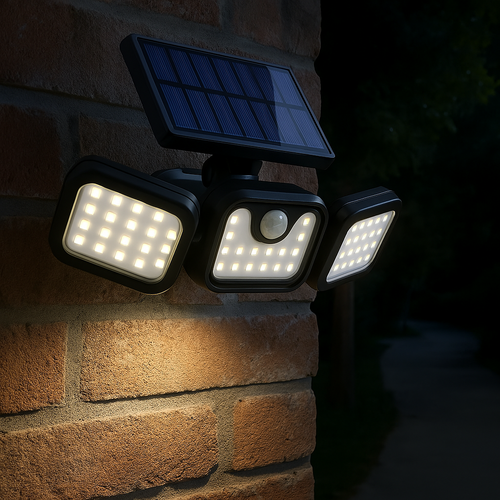 Strømsparende bevegelsesaktivert utendørs solcellelampe | Luvikno