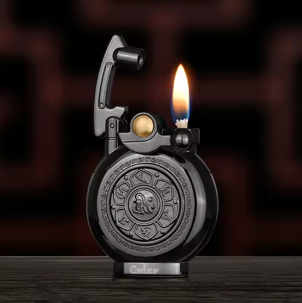 Mechanisk Flip Top Kerosene Vindbeskyttende Lighter | Luvikno