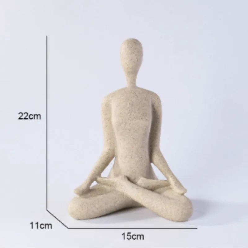 ZenJoy Kvinne i Yoga Figur – Moderne Interiørdekorasjon laget av Resin | Luvikno