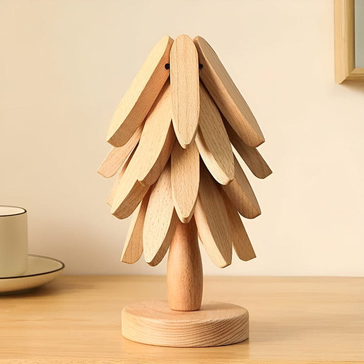 Juletrær coasters foldbare – Dekorative & Praktiske | Ideell for drikke & ferier | Luvikno