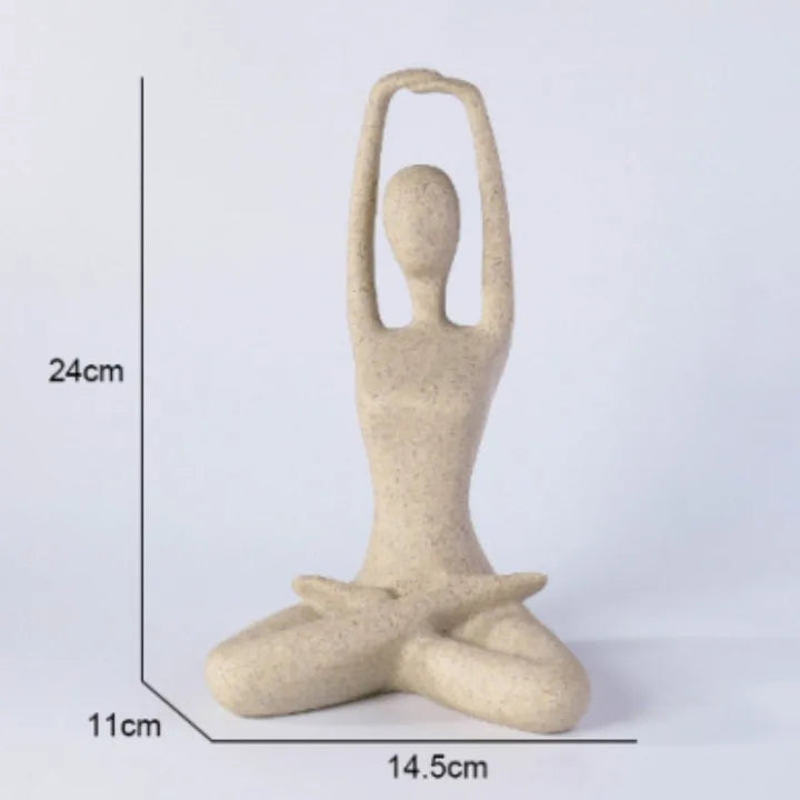 Luvikno | ZenJoy Kvinnelig i Yoga Statue – Moderne Innendørs Dekorasjon Laget av Harpiks