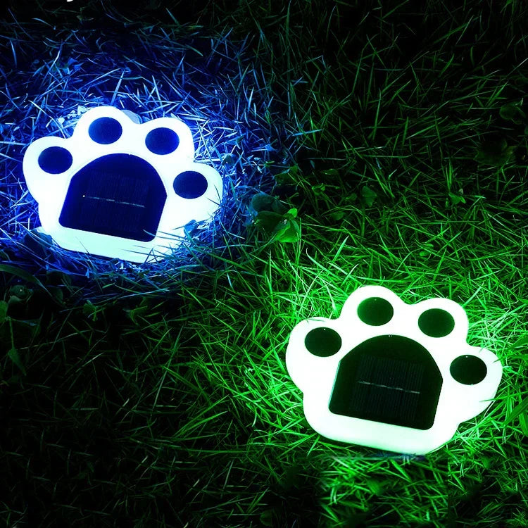Trådløs Solcelle Poteavtrykk Hagebelysning - PawsGlow | Luvikno