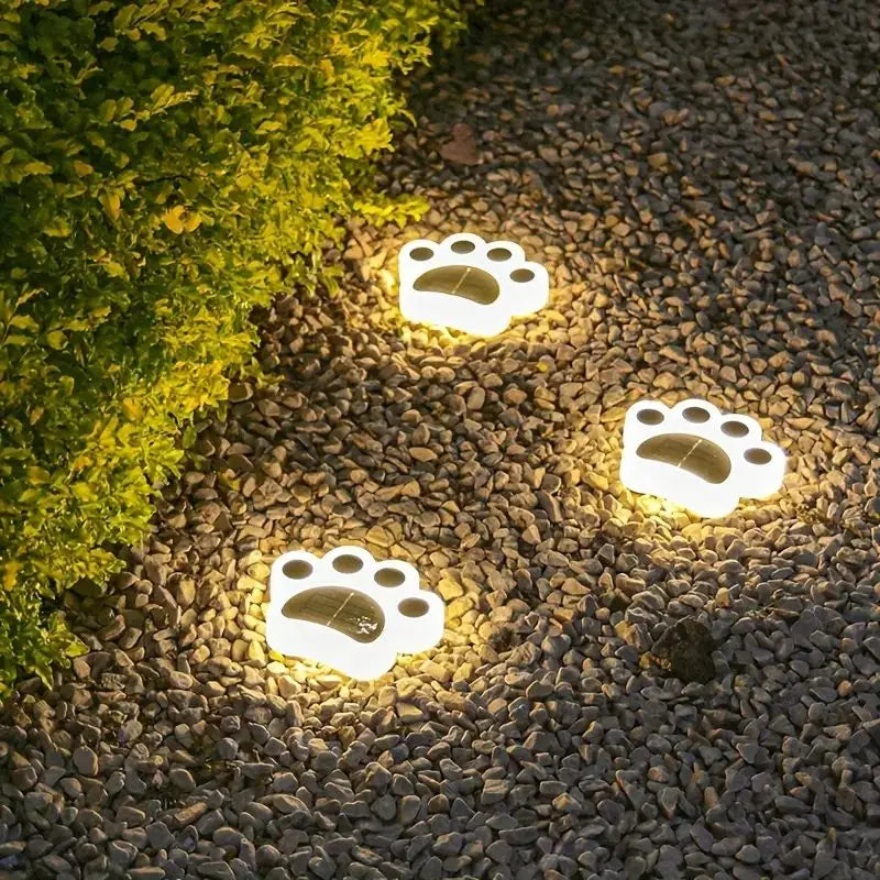 Trådløst Solenergi Poteavtrykk Hagebelysning - PawsGlow | Luvikno