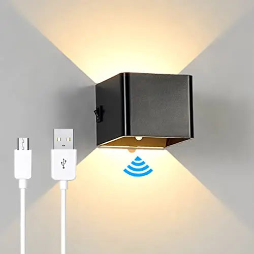 Luvikno | Trådlamp | Justerbart opp & ned lys, USB-drevet for hjemmedekorasjon & koselig atmosfære