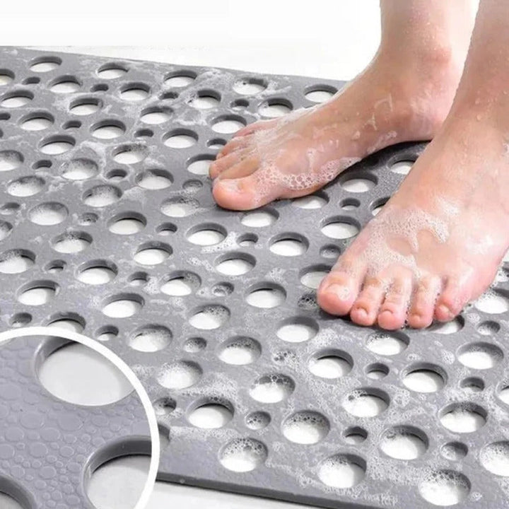 Dusjmatte med sugekopper og dreneringshull | Luvikno