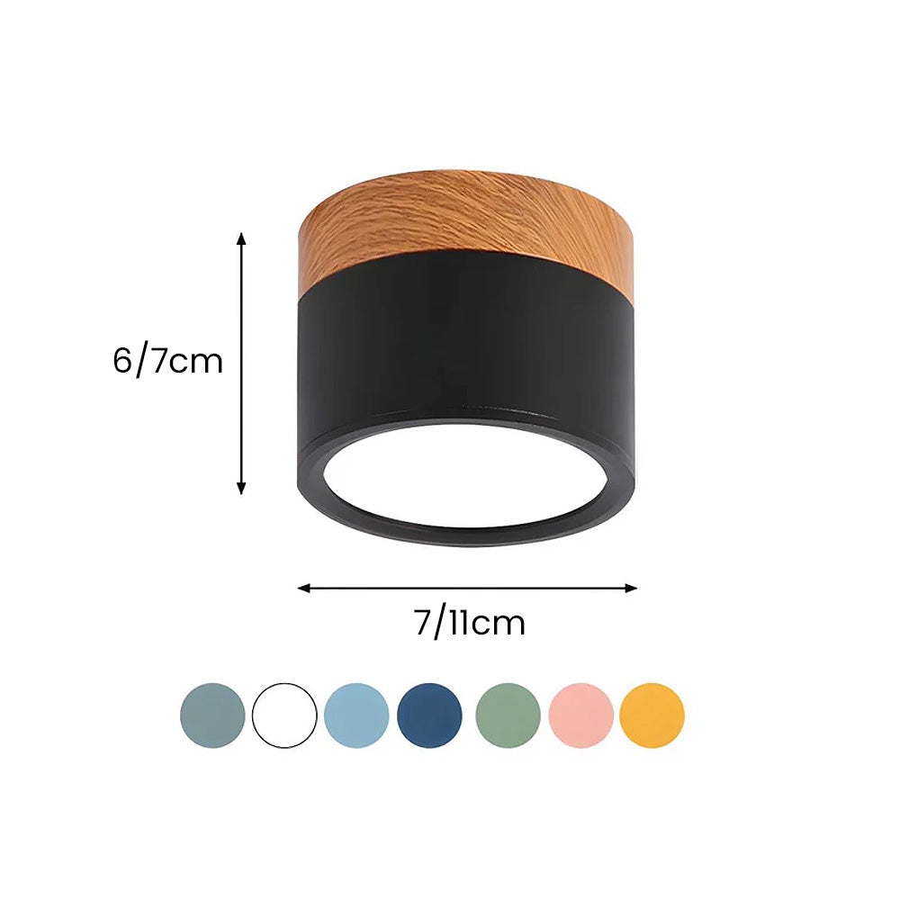 LED Taklampe Moderne Flush Mount Sylinder Luvikno