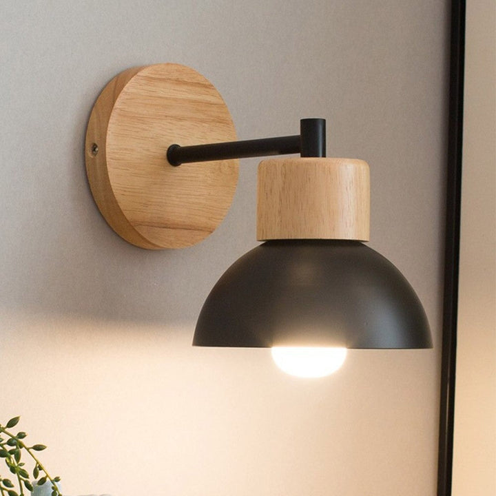 Retro trevegg sengebordlampe med vintage Edison-stil | Luvikno