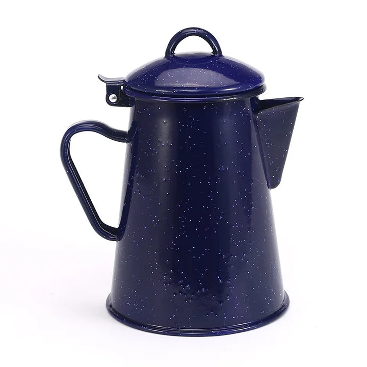 Stor kapasitet emaljert håndtaks gryte for kaffe te vann emaljert kanne | Luvikno