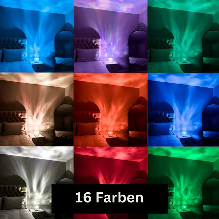 Luvikno | AuroraGlow Northern Lights Lampe – 16 Farge LED Stemningslys med Fjernkontroll