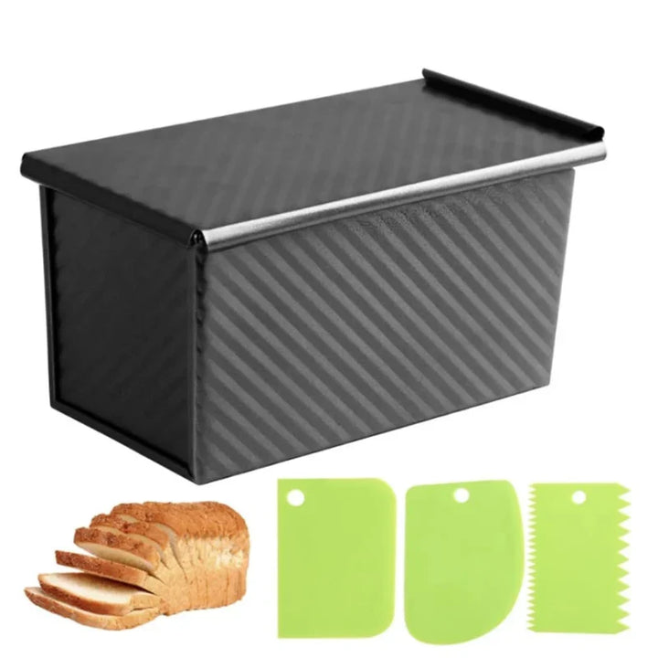 Lang Pullman Brødform med Lokket Non-Stick Rustfritt Stål Brødform | Luvikno