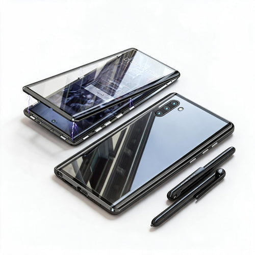 Magnetisk mobildeksel med dobbelt panserglass – for Samsung Galaxy S23/S22/S21/S20 & Note 20/10